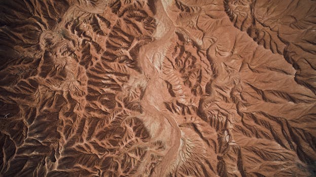 Stunning aerial shot of the rugged Tatacoa Desert landscape in Colombia.