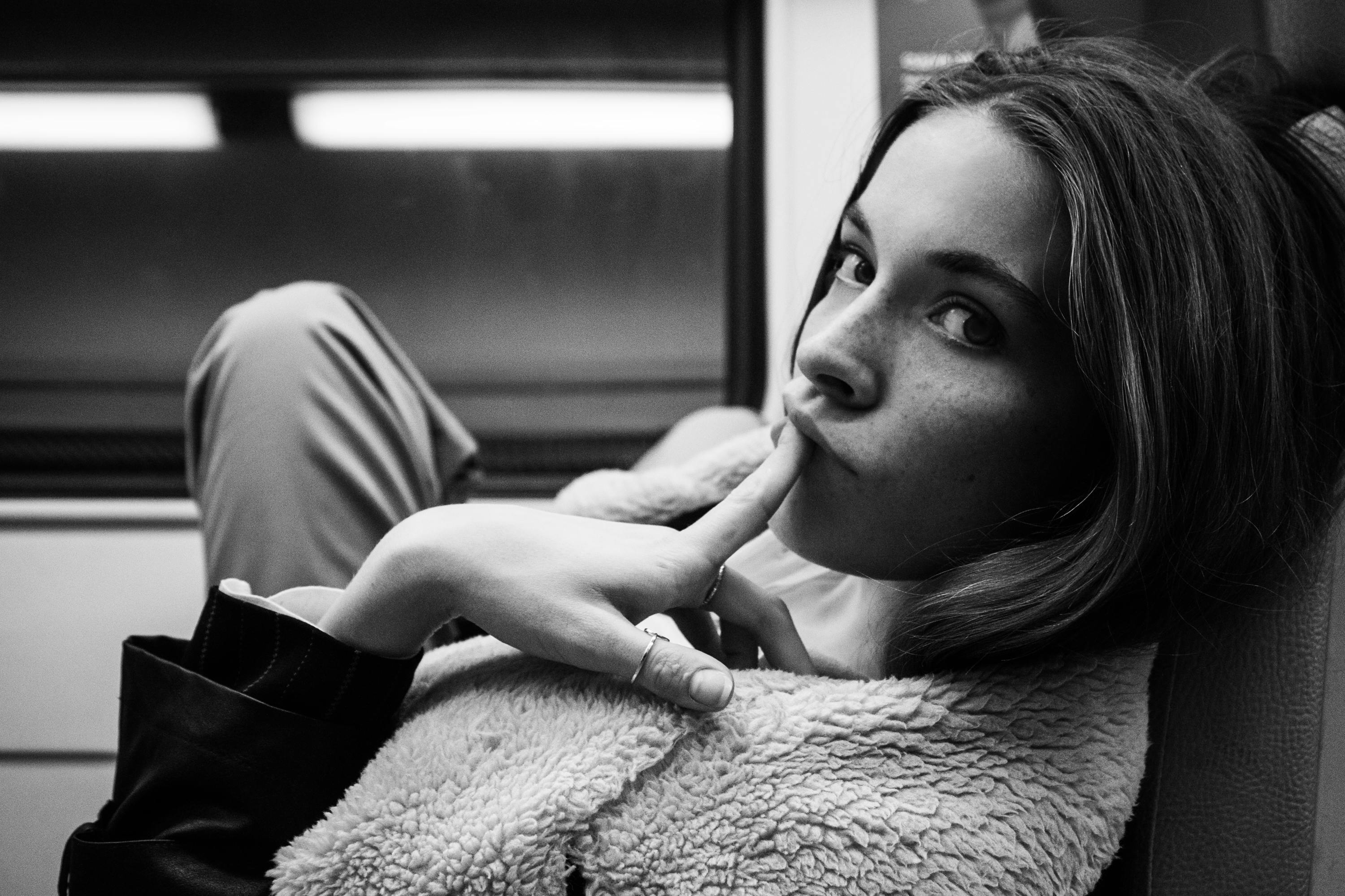 Woman Behind a Window · Free Stock Photo