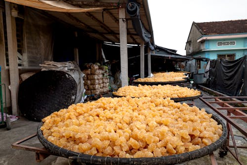 Food Lying on a Market Stall