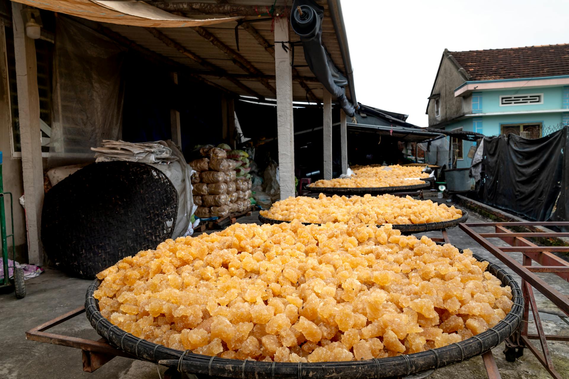 Food Lying on a Market Stall