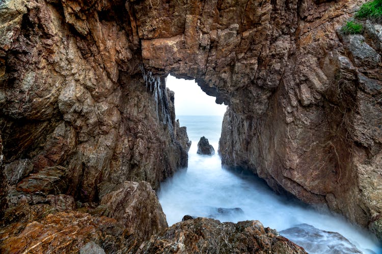 Cave On A Beach