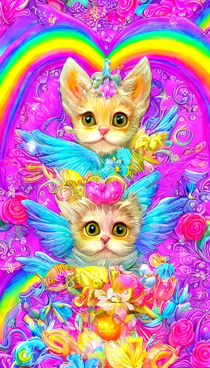 Rainbow Angel Kittens
