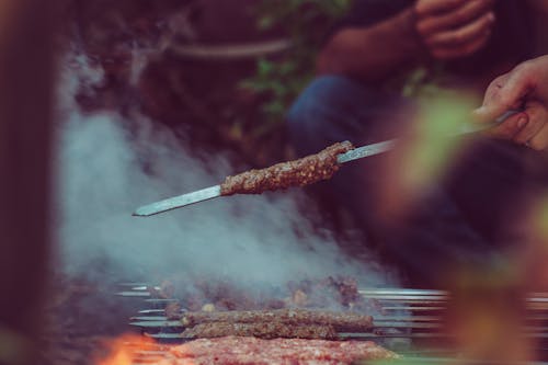 Person Holding Barbecue