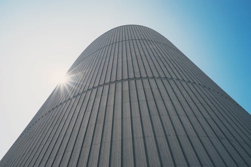 Low-angle Photography of Gray Concrete Building