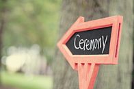 Ceremony Sign in Bokeh Photography
