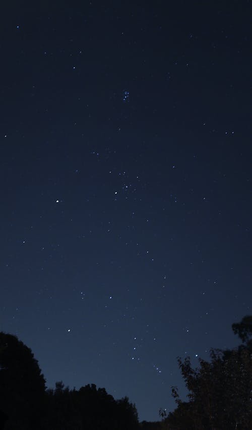 Pleiades, Mars and Orion