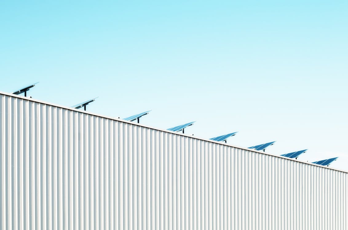 Solar panels on a roof