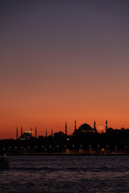 Silhouette of Hagia Sophia during Sunset