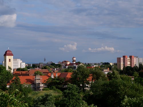 View of a City Skyline 