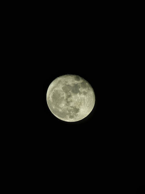 Full Moon in Night Sky