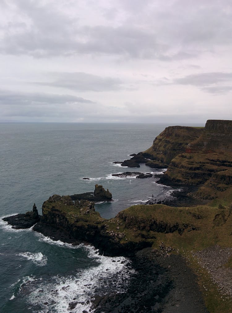 The Giant Causeway Coastal Route Rocks Formation In Northern Ireland