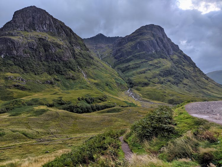 Glen Coe Highlands Under The Cloudy Sky