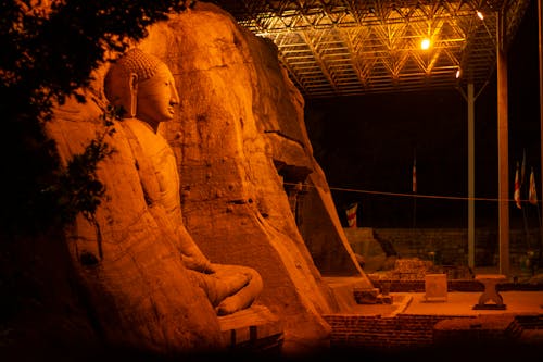 Felsen Buddha Statue In Polonnaruwa Gal Viharaya, Sri Lanka