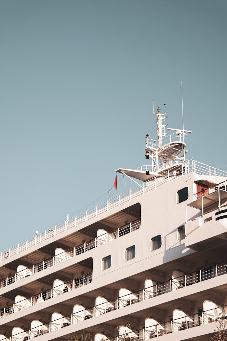 Cruise Ship Against Blue Sky