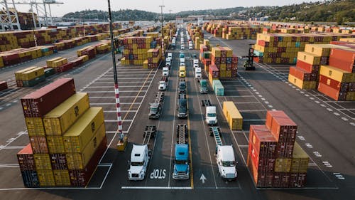 Gratis stockfoto met bedrijf, containervrachten, dronefoto