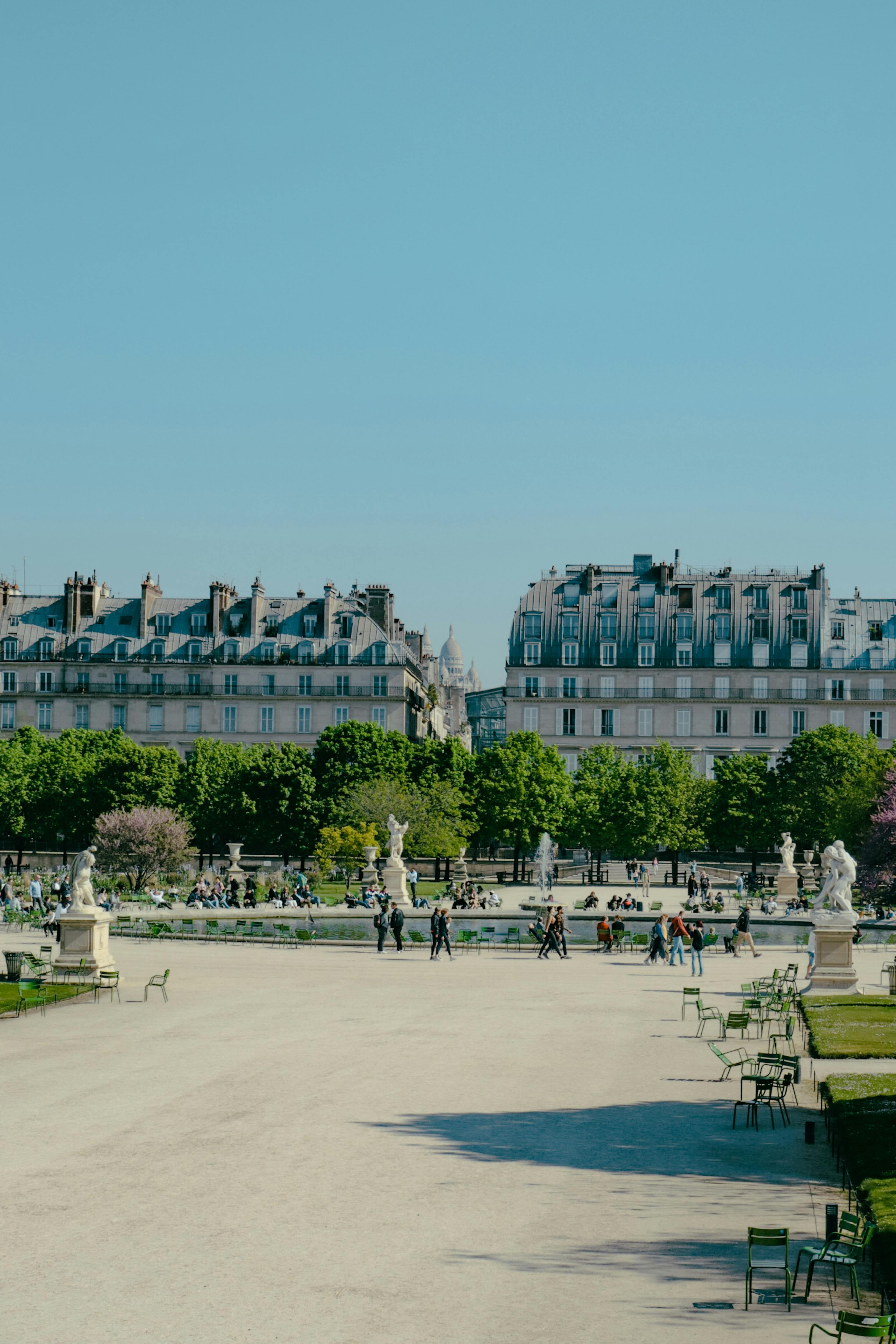The Tuileries Garden offers a peaceful escape surrounded by Paris' iconic architecture.