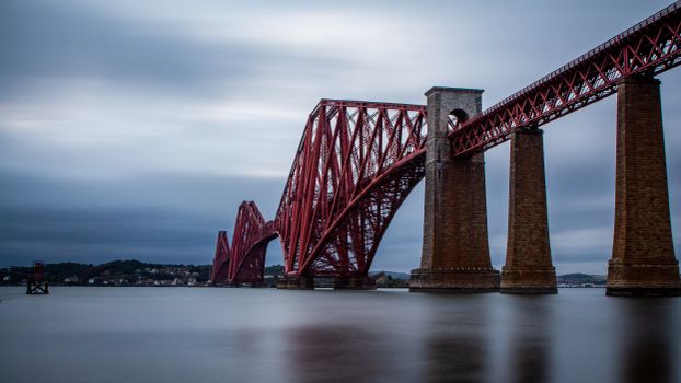The Forth Rail Bridge in United Kingdom Connecting to Scotland