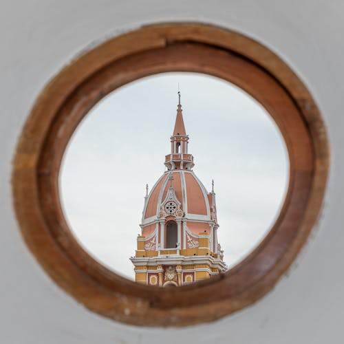 Church Tower behind Window