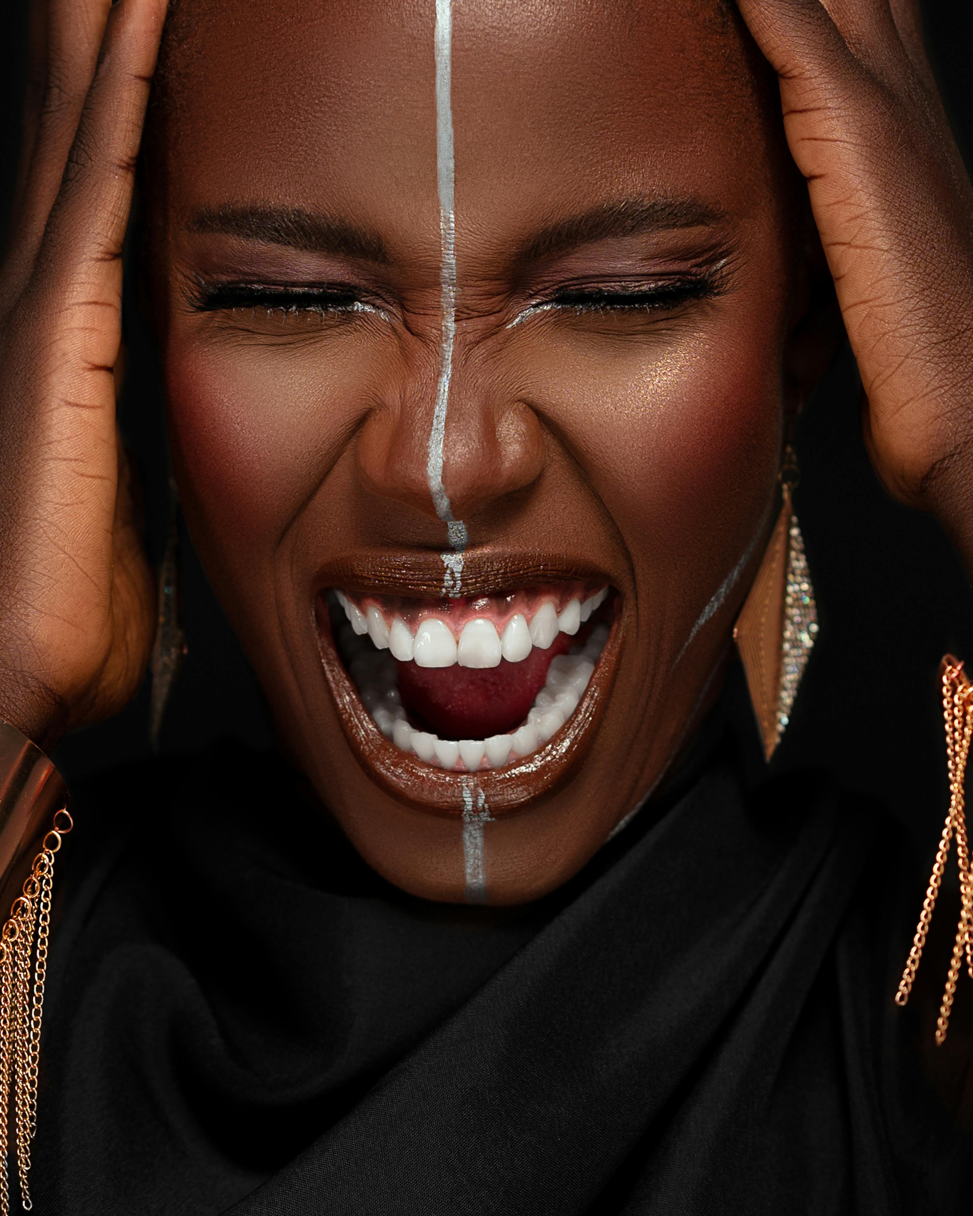 photo of a woman screaming
