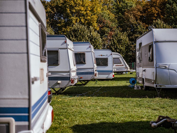 Parked Camper Vans