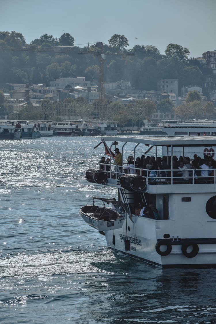 Tourist Boat Sailing On Lake