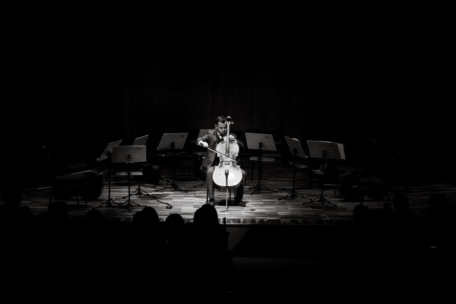 Marshall McDaniel performing cello
