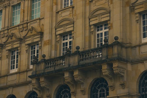 Close-up of the Facade of College of St. Bartholomew in Bogota, Colombia
