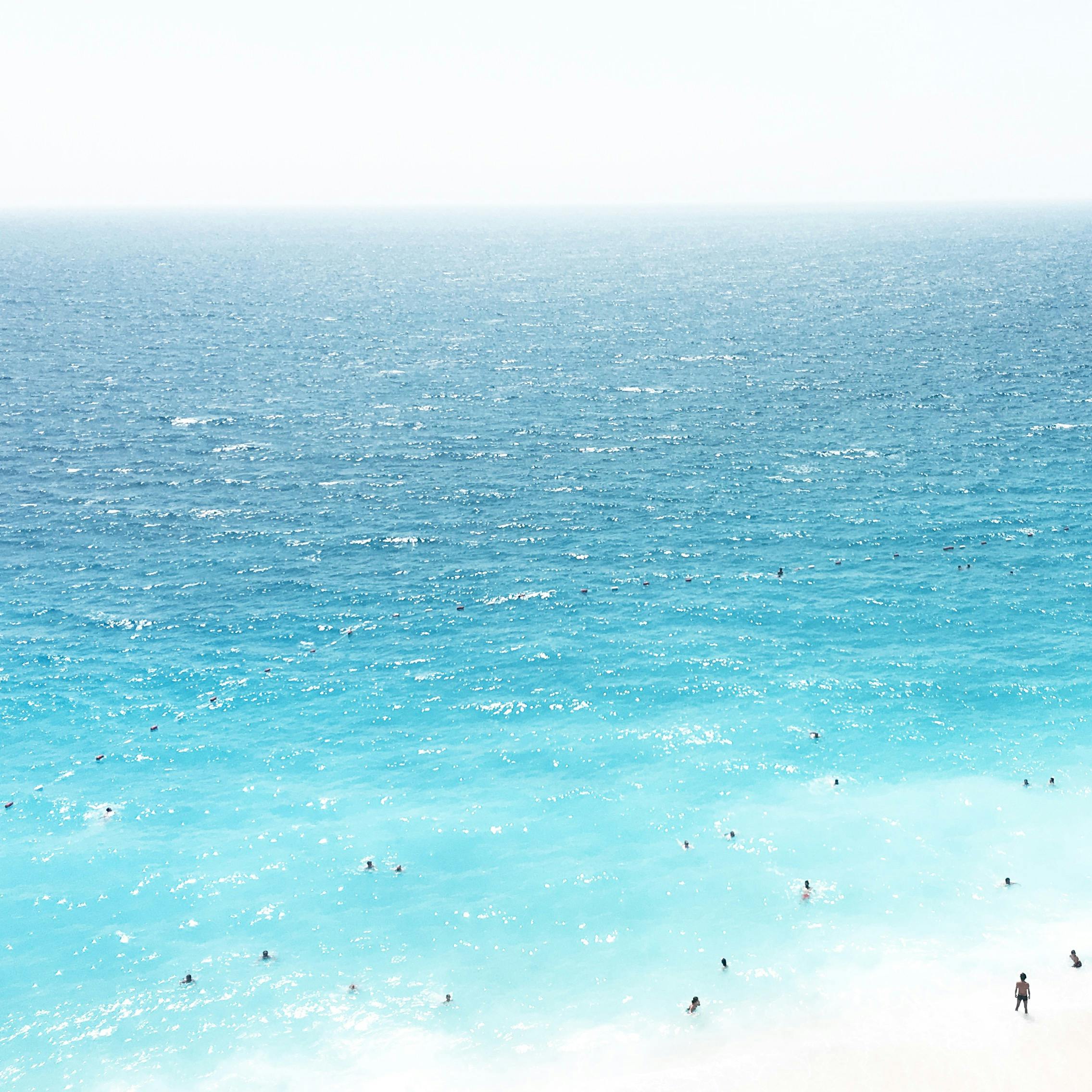 aerial photo of a body of water