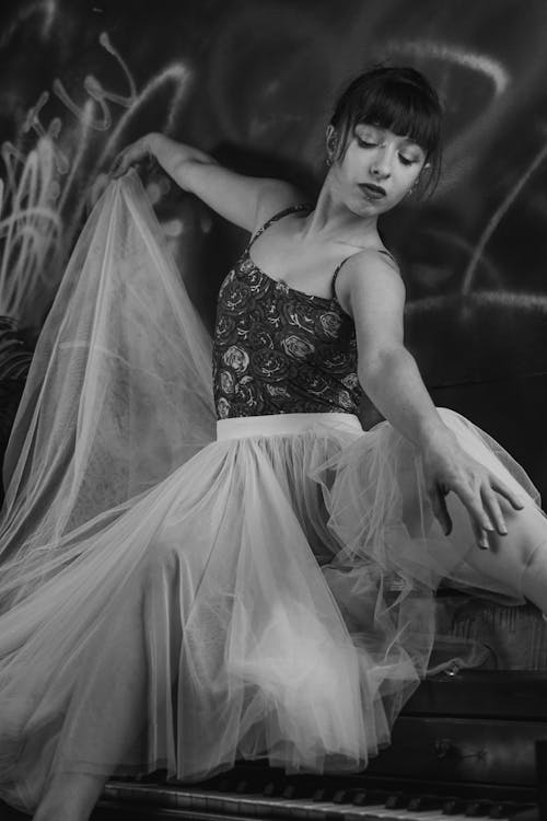 Základová fotografie zdarma na téma balerína, černobílý, hbitost