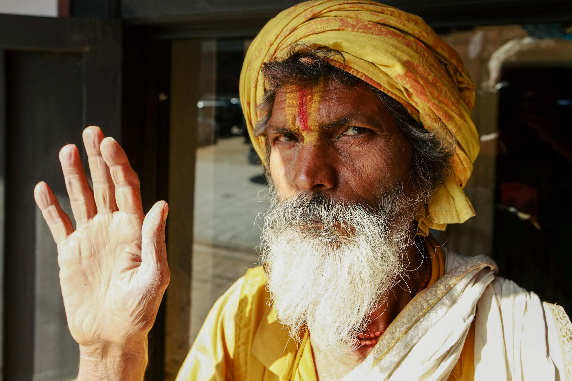 Hindu Priest Photo by Mehmet Turgut  Kirkgoz  from Pexels: https://www.pexels.com/photo/hindu-priest-in-turban-13770774/