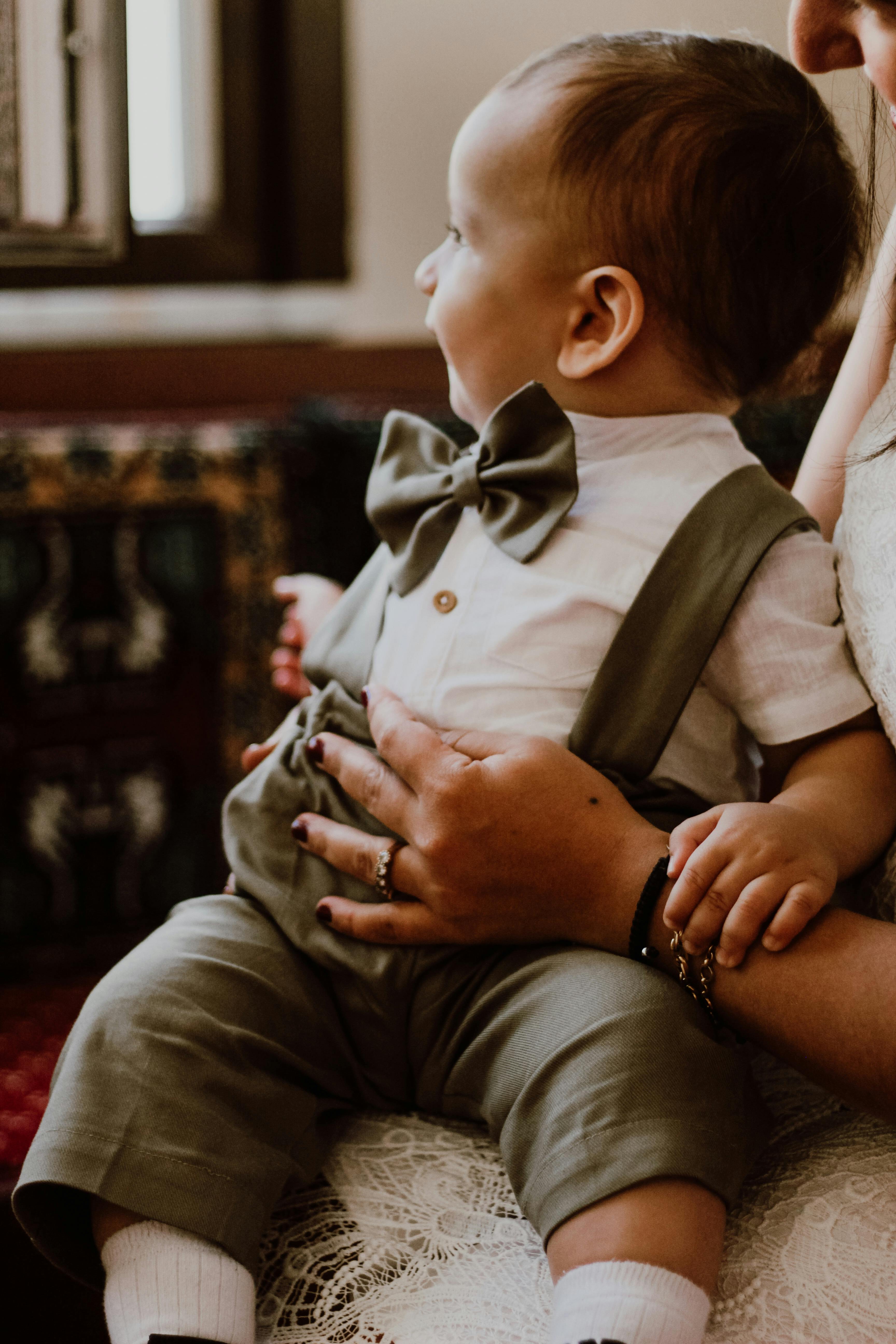 A Baby Boy Wearing Bow Tie · Free Stock Photo