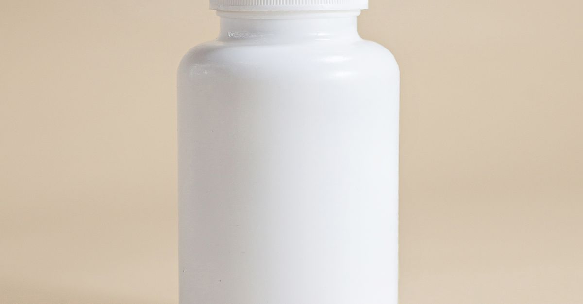 A blank medicine bottle