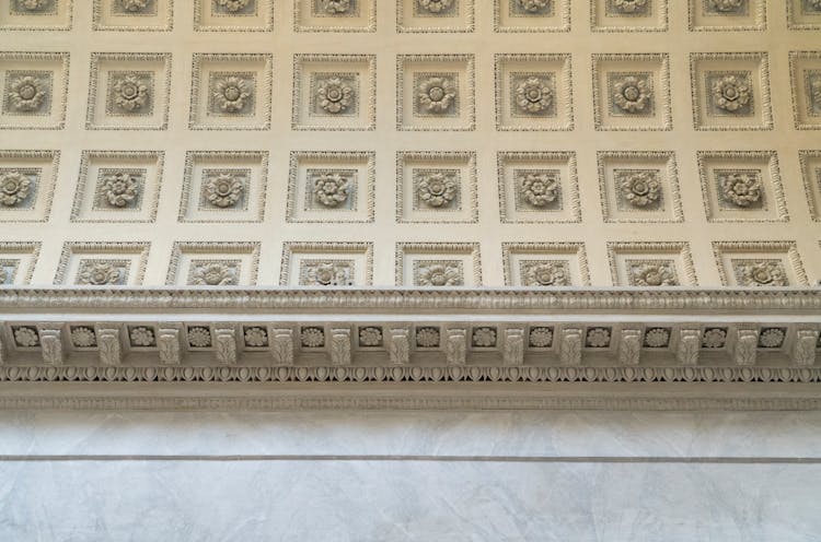 Ceiling With Geometric Pattern