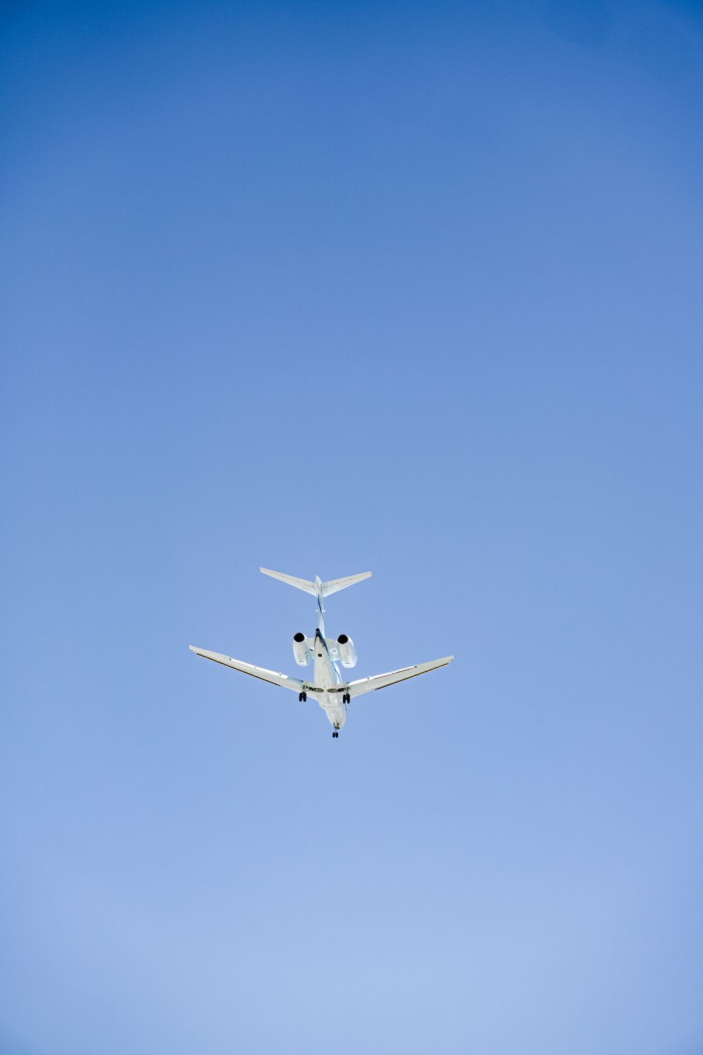 Aeroplane in a clear blue sky