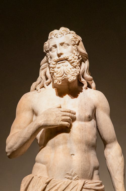 Free Statue of Zeus in Close-up Photography Stock Photo