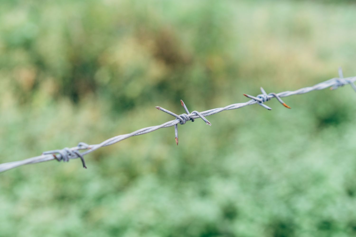 Barb wire fence repairs