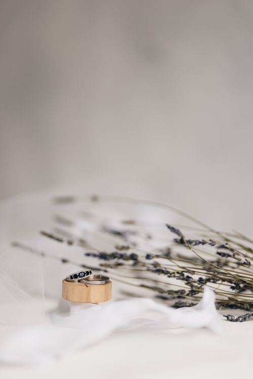Civil Ceremony invitation lavender-rings