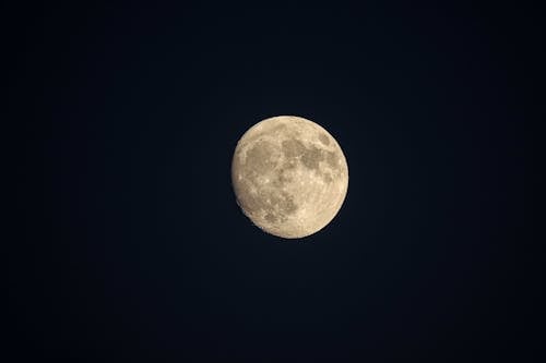 Full Moon in Dark Sky