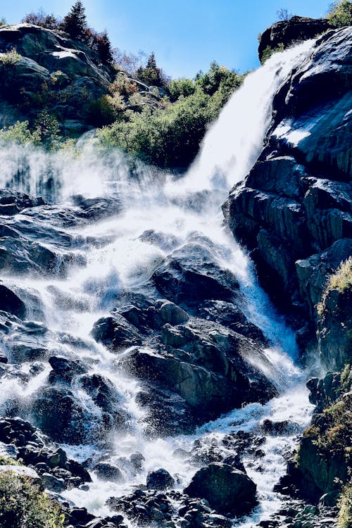 Flowing Mountain Waterfall