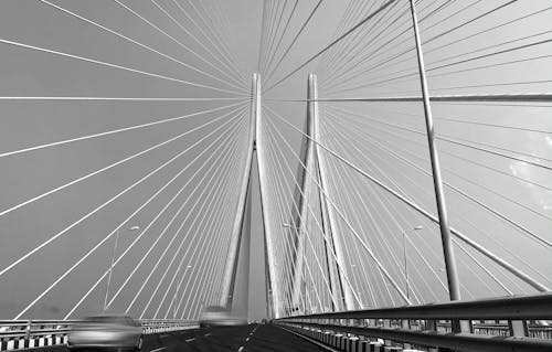 Immagine gratuita di bianco e nero, ponte, scuro