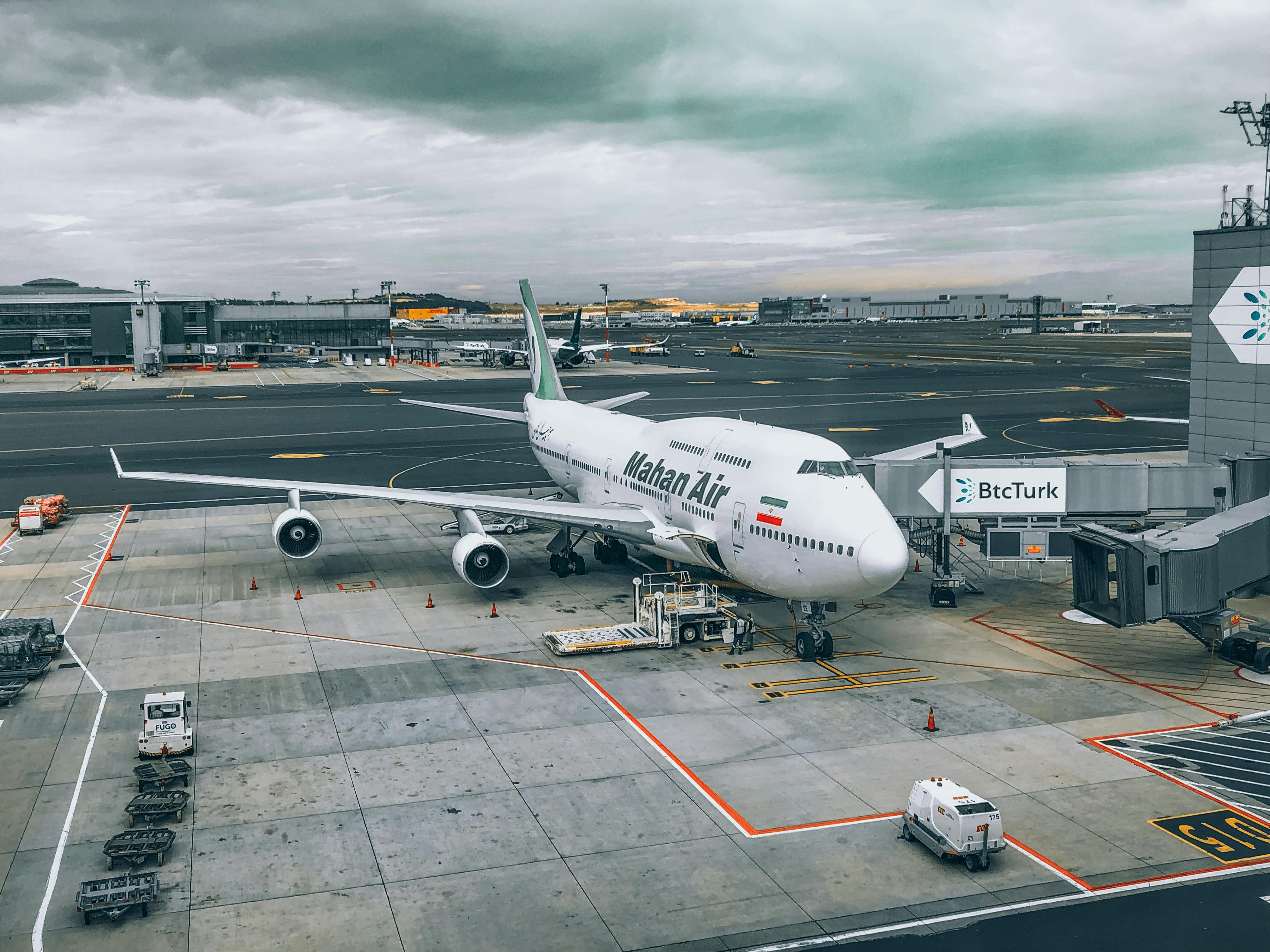 cloudy sky over an airport