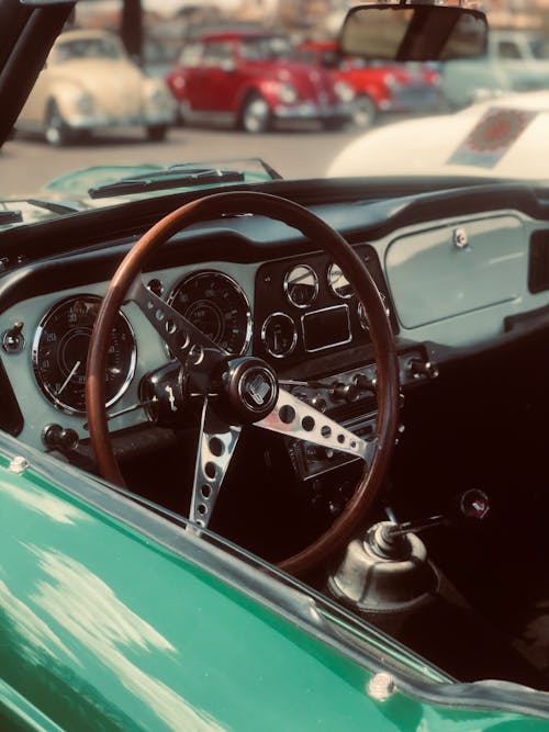 Steering Wheel of a Car