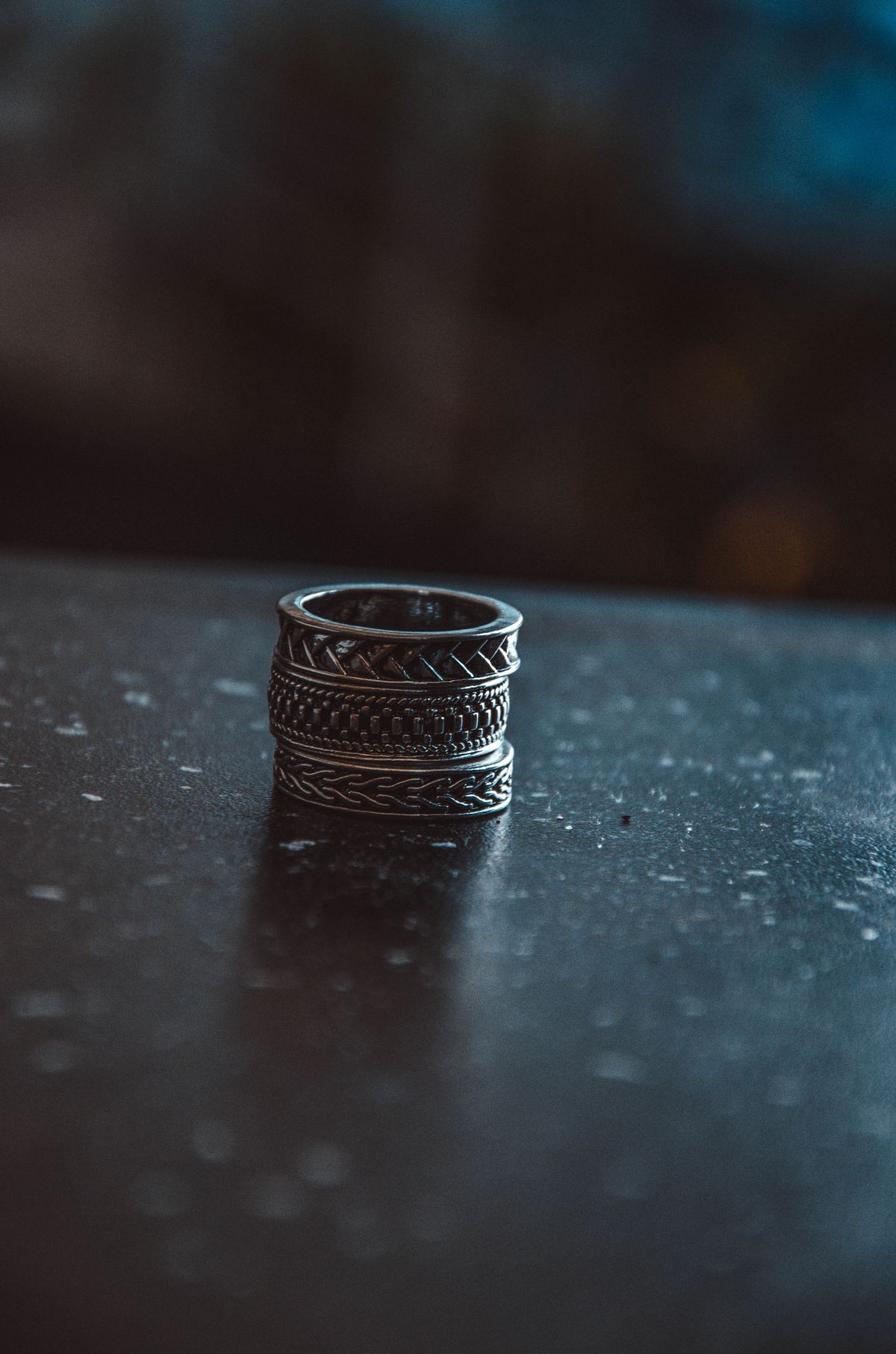 Oxidised Silver Band Ring