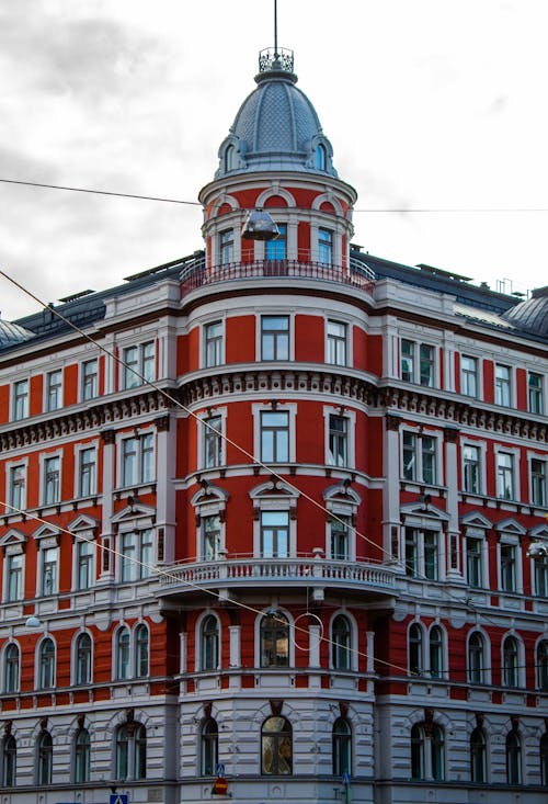 An Ohranan Talo Building Under the Cloudy Sky