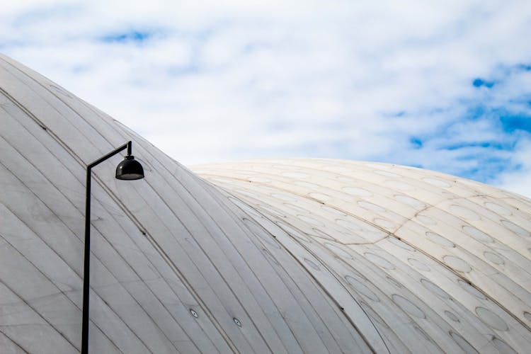 Close-up Of A Smooth Surface Of A Futuristic Building 