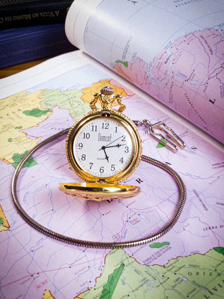 A Pocket Watch On The Map