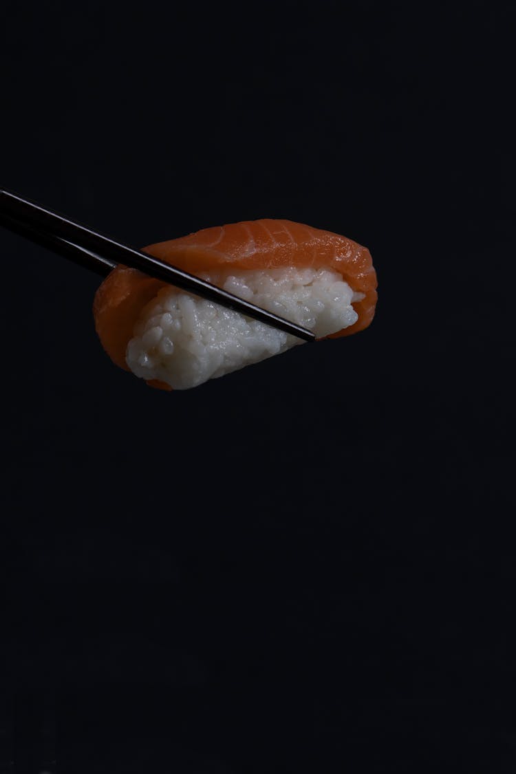 Sushi On Black Background