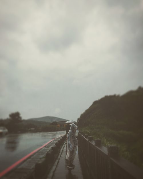 Free stock photo of cloudy, raining, road Stock Photo