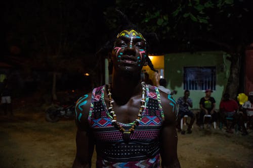 A Man with Face Paint 