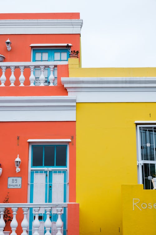 Exterior of Colorful Houses